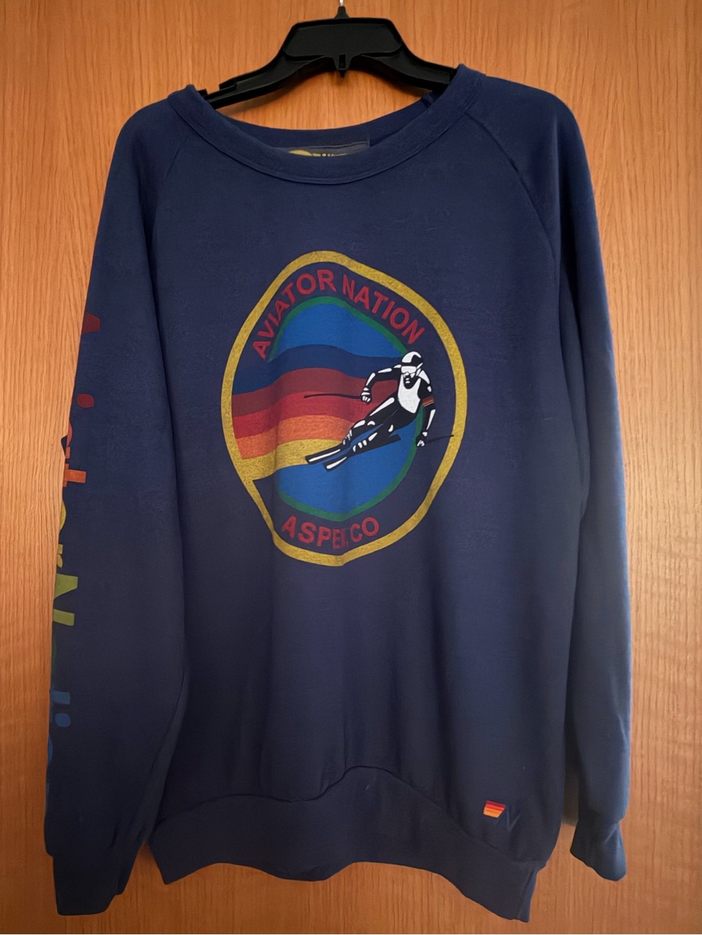 Aviator Nation Navy Graphic Crewneck Sweater